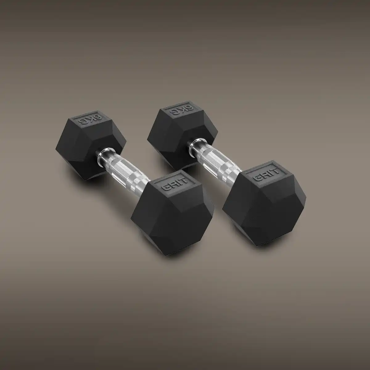 GRIT Hex Dumbbells - 6 kg Pair