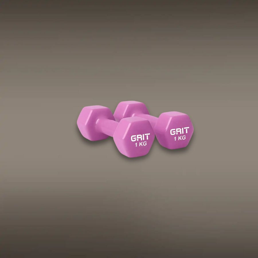 GRIT Vinyl Dumbbell Pair - 1 kg