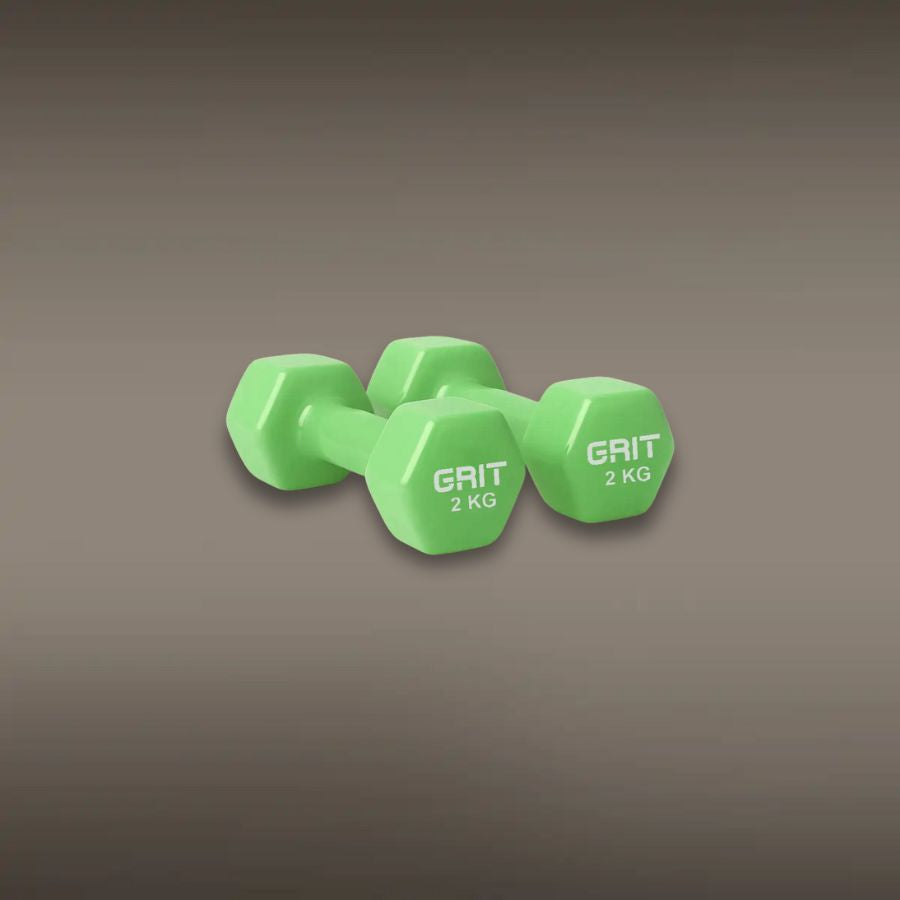 GRIT Vinyl Dumbbell Pair - 2 kg