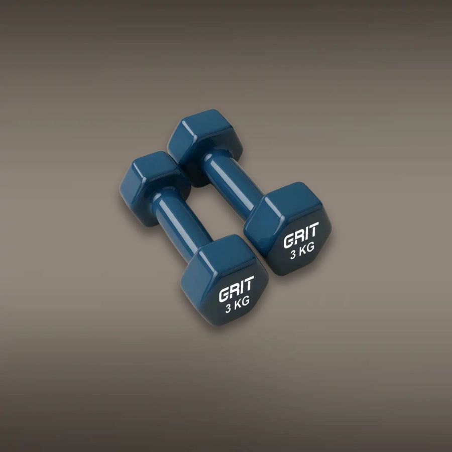 GRIT Vinyl Dumbbell Pair - 3 kg