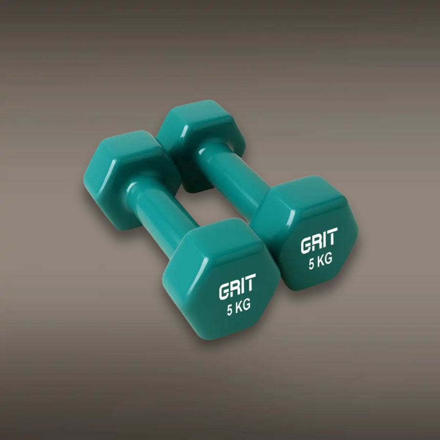 GRIT Vinyl Dumbbell Pair - 5 kg