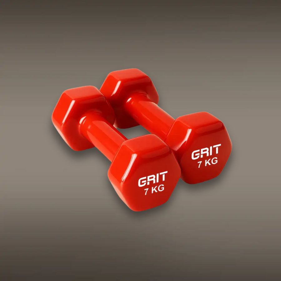 GRIT Vinyl Dumbbell Pair - 7 kg