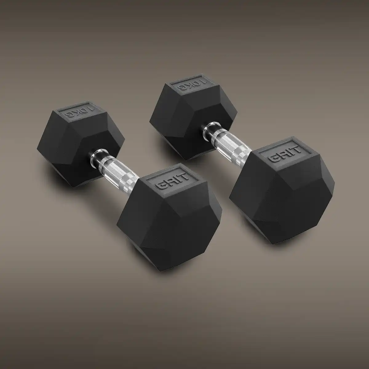 GRIT Hex Dumbbells - 10 kg Pair