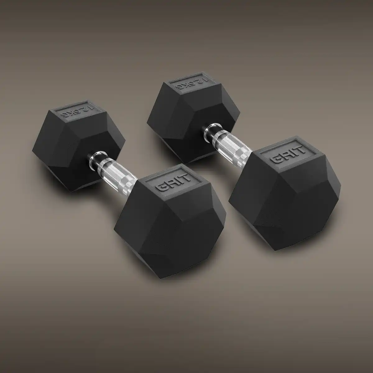 GRIT Hex Dumbbells - 12.5 kg Pair