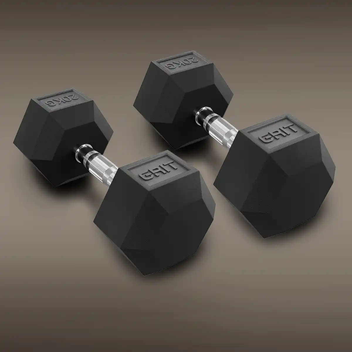 GRIT Hex Dumbbells - 20 kg Pair