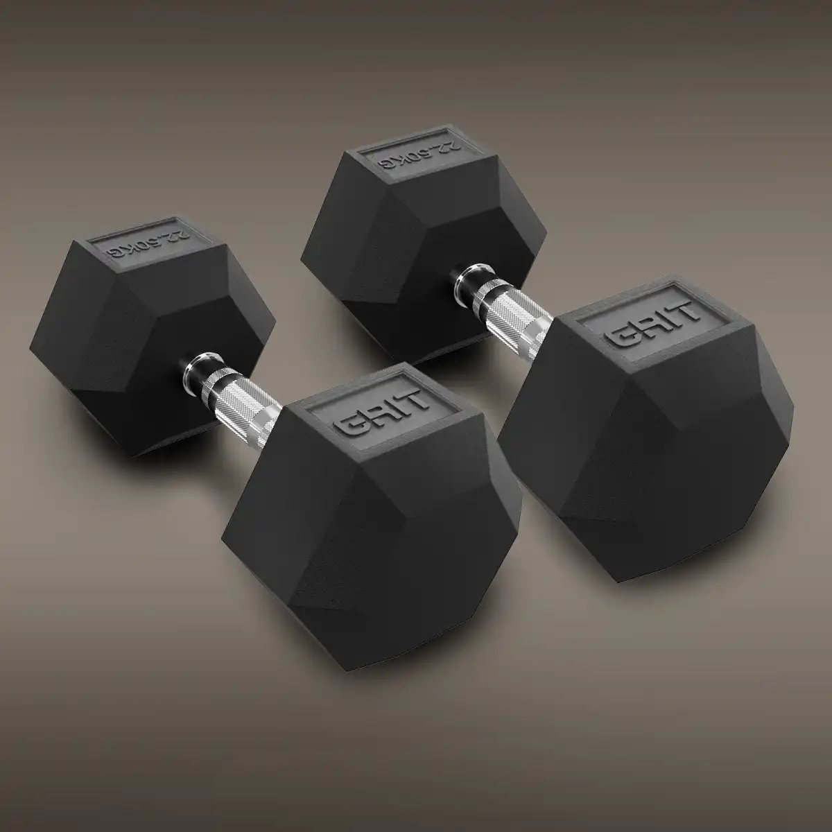 GRIT Hex Dumbbells - 22.5 kg Pair