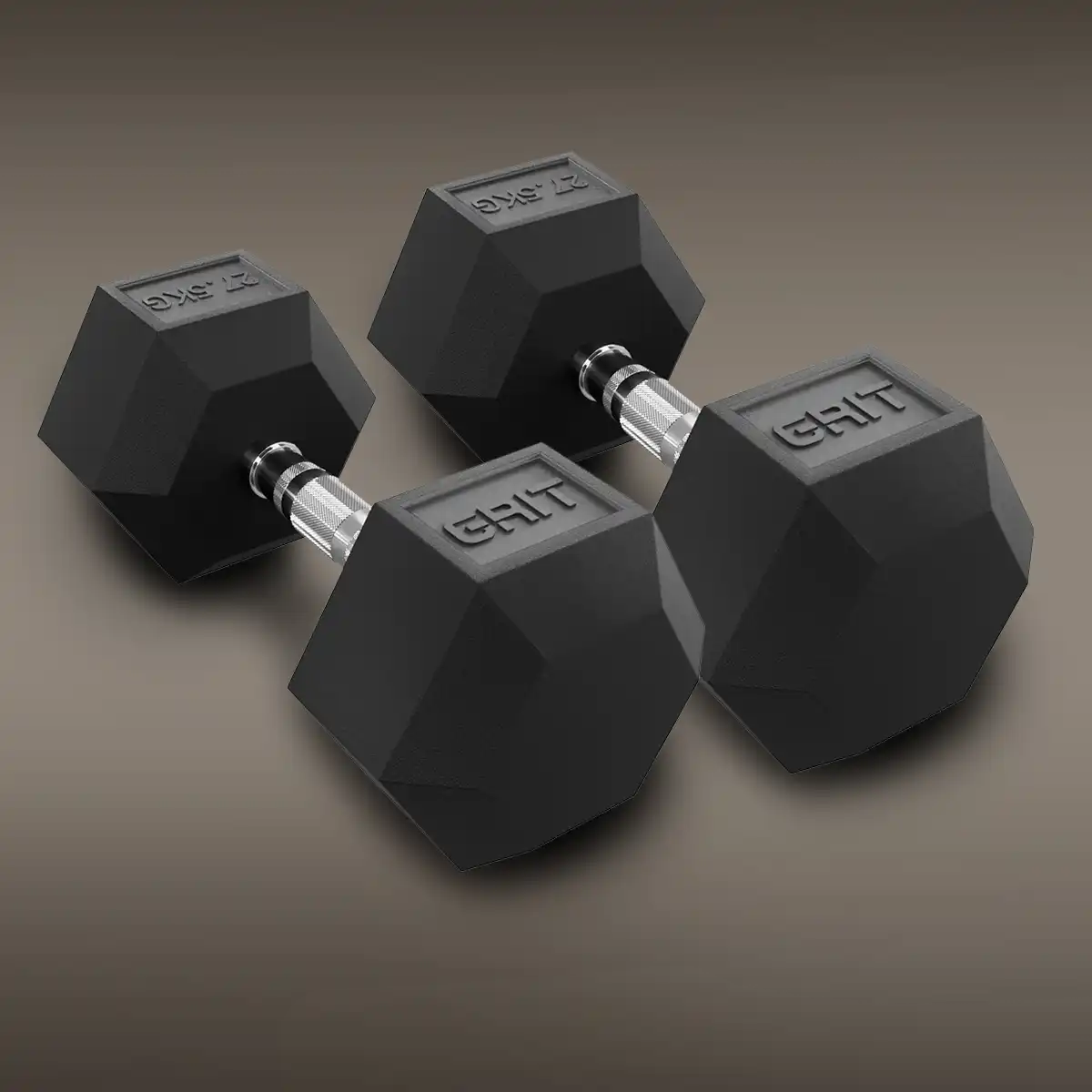 GRIT Hex Dumbbells - 27.5 kg Pair