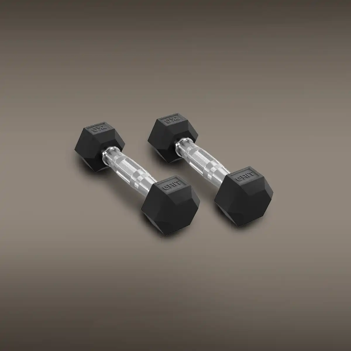 GRIT Hex Dumbbells - 2 kg Pair