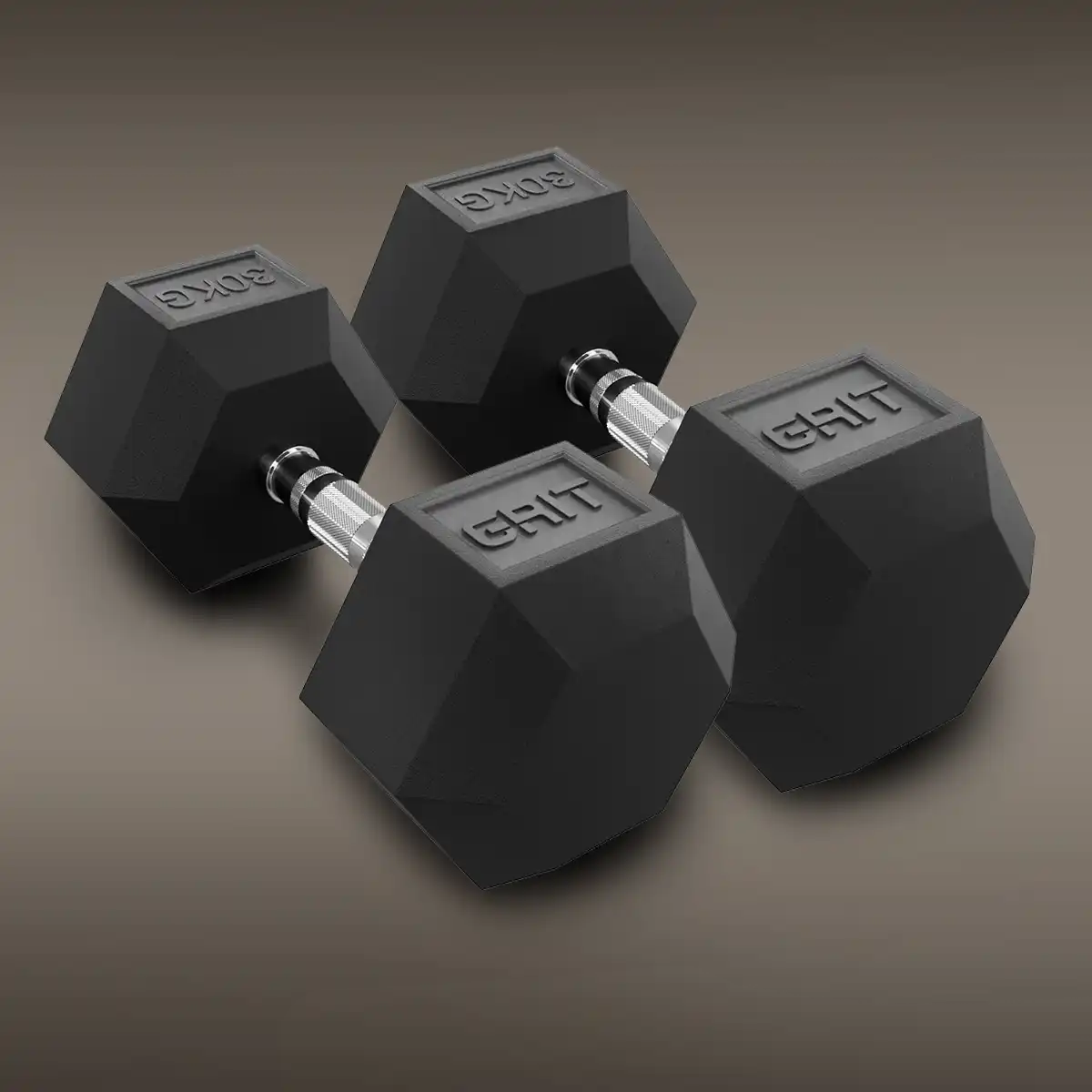 GRIT Hex Dumbbells - 30 kg Pair