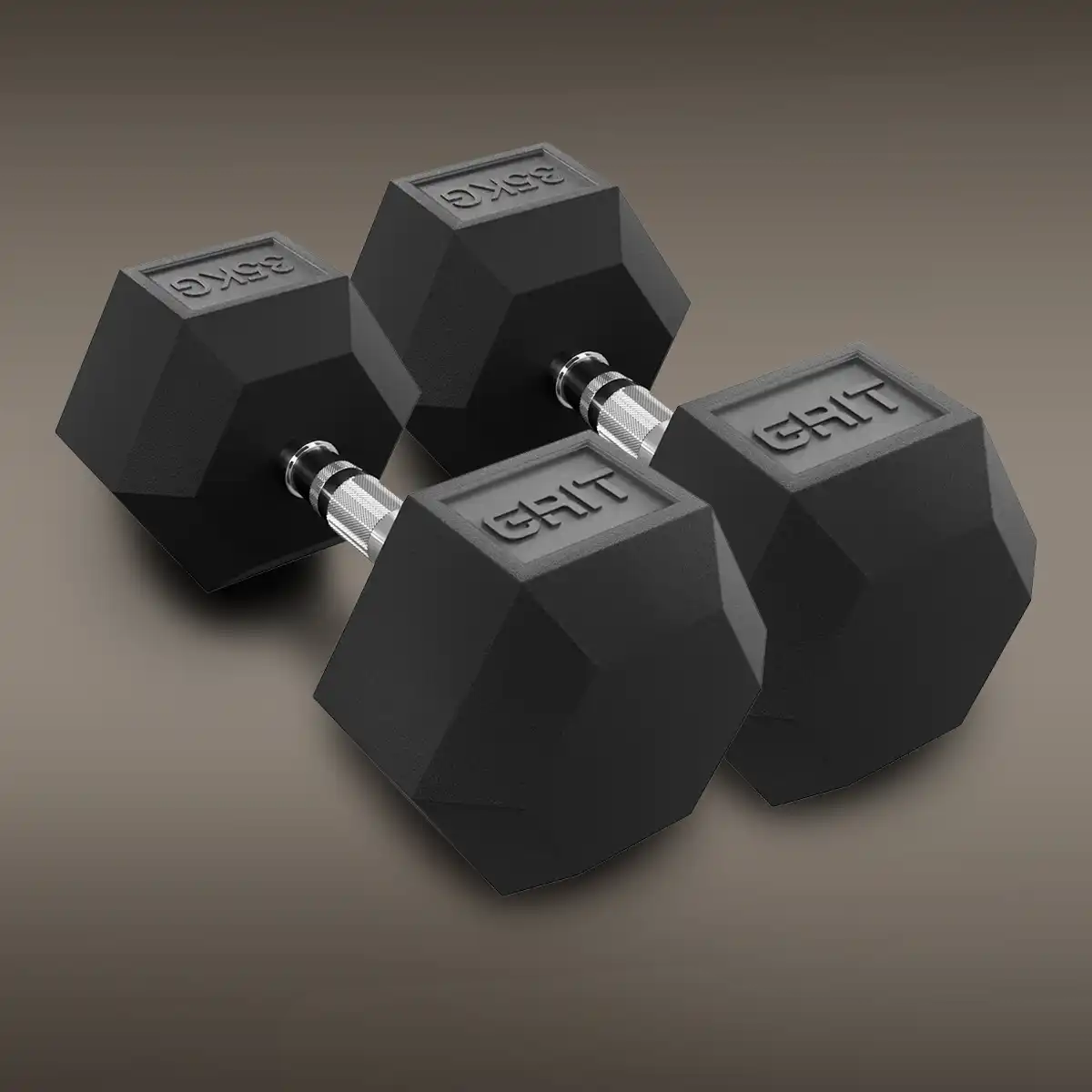 GRIT Hex Dumbbells - 35 kg Pair