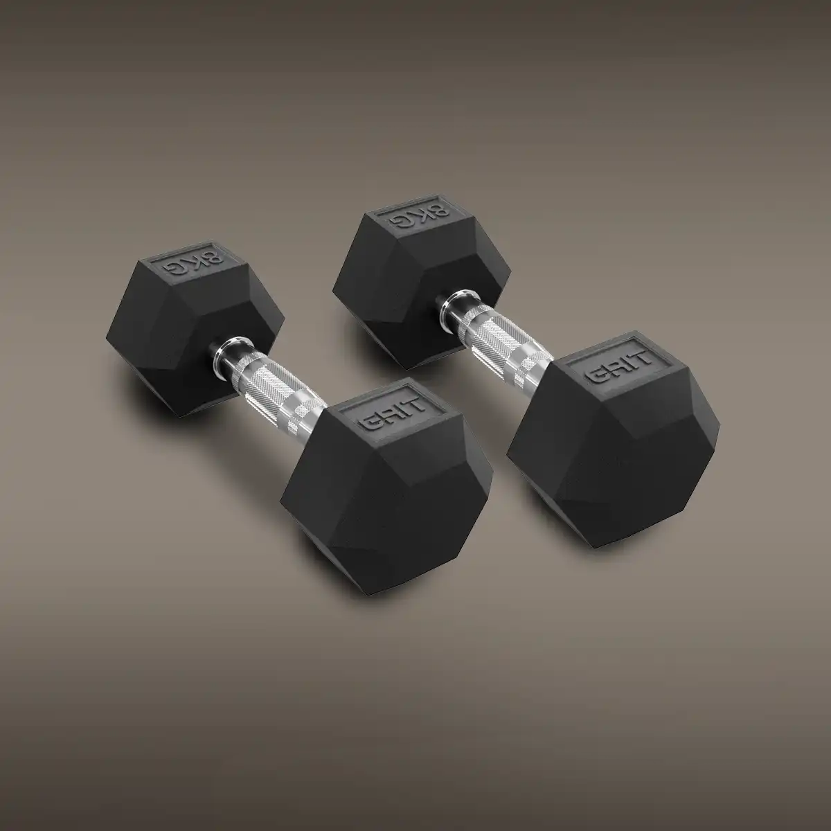 GRIT Hex Dumbbells - 8 kg Pair