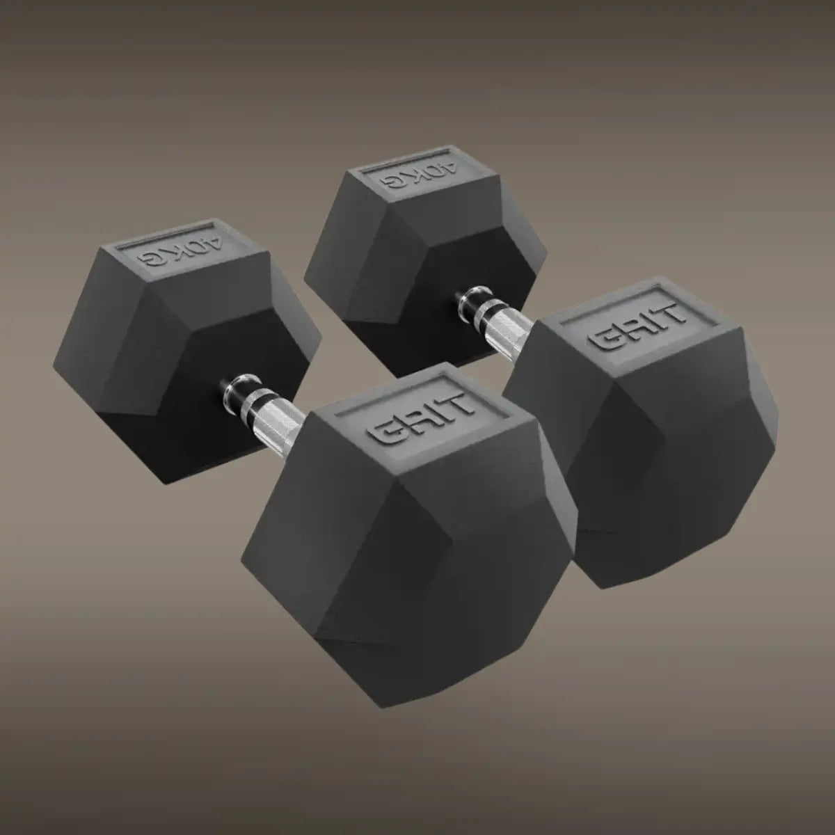 GRIT Hex Dumbbells - 40 kg Pair