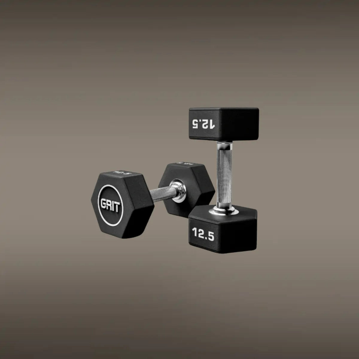GRIT Hex CPU Dumbbell - 12.5 kg Pair