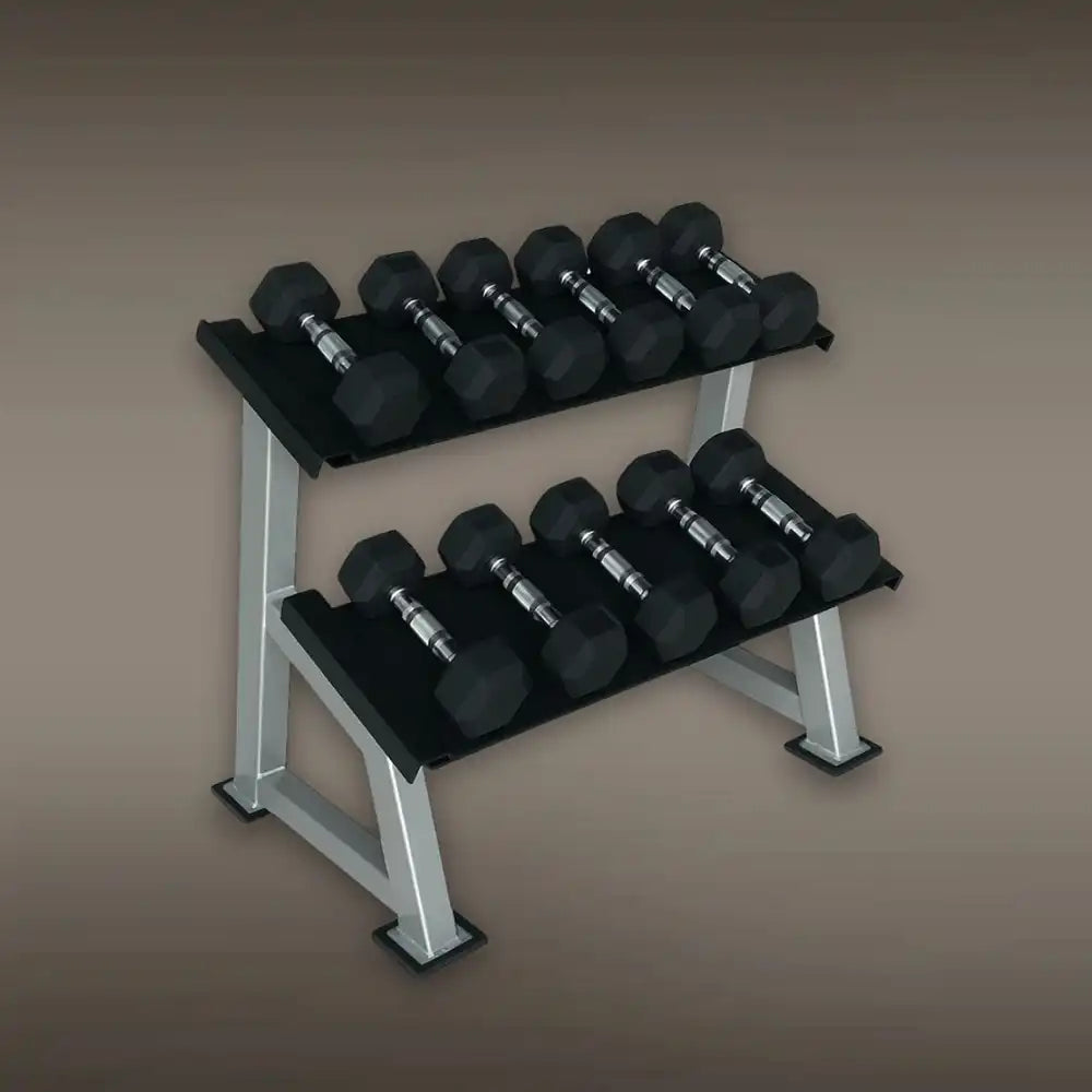 GRIT Flat 2 Tier Dumbbells Rack
