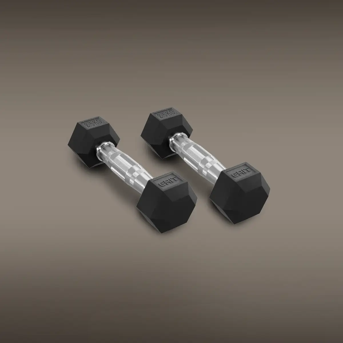GRIT Hex Dumbbells - 2.5 kg Pair