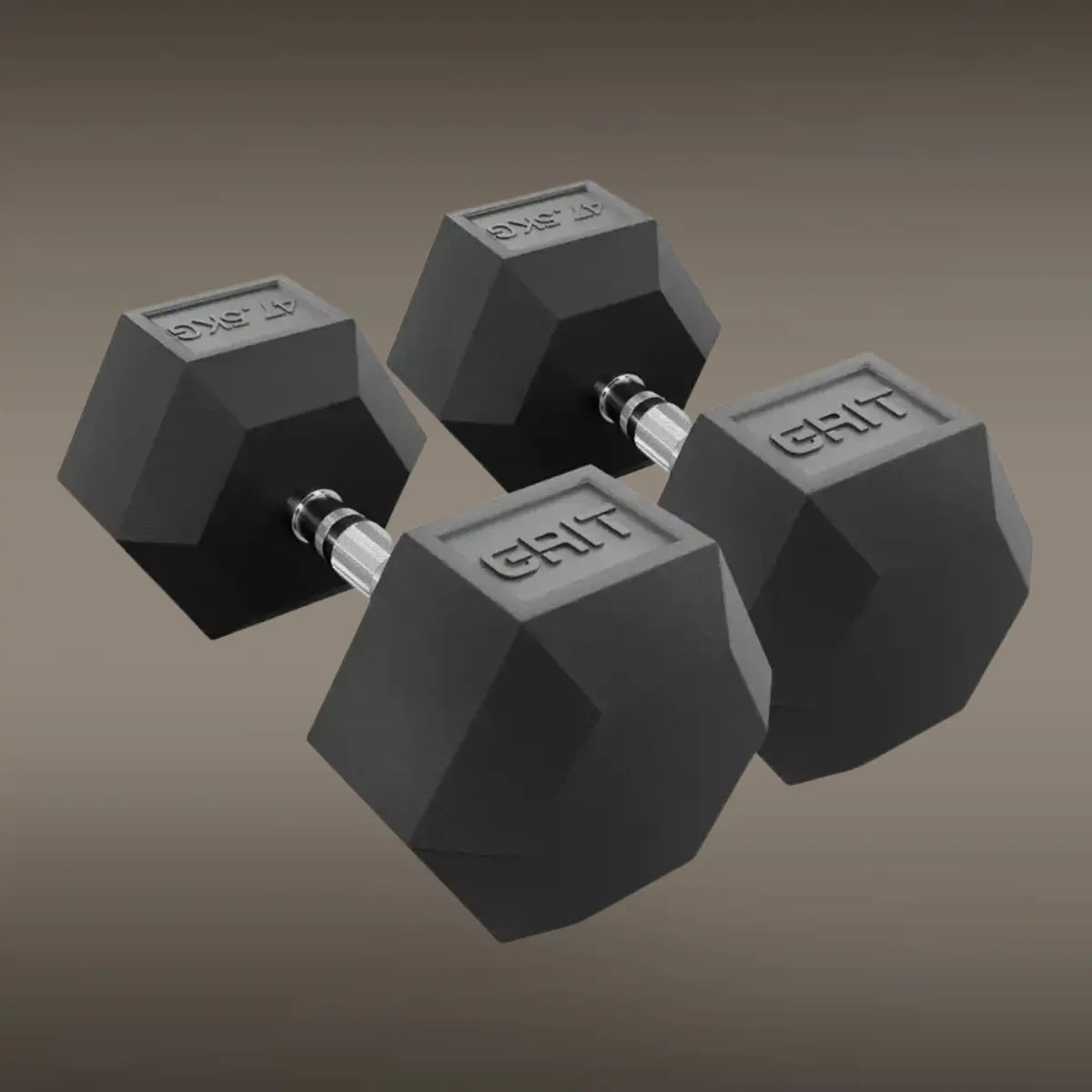 GRIT Hex Dumbbells - 47.5 kg Pair
