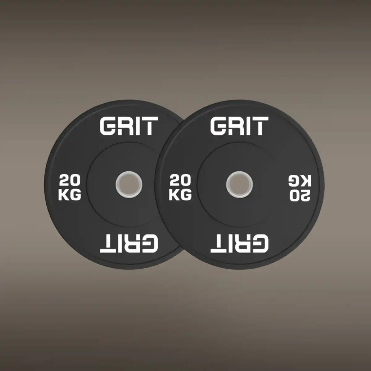 GRIT Black Bumper Weight Plates - 20 kg Pair