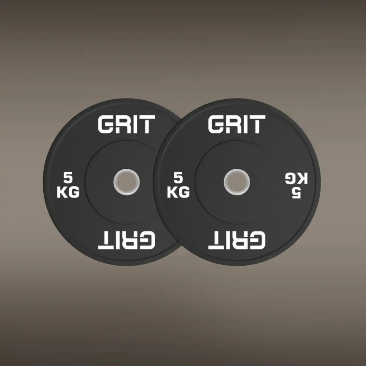 GRIT Black Bumper Weight Plates - 5 kg Pair