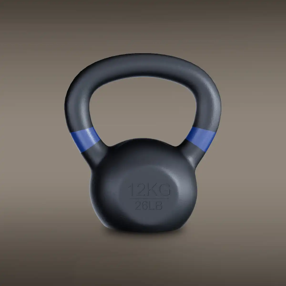 GRIT Powder Coated Cast Iron Kettlebell - 12 kg