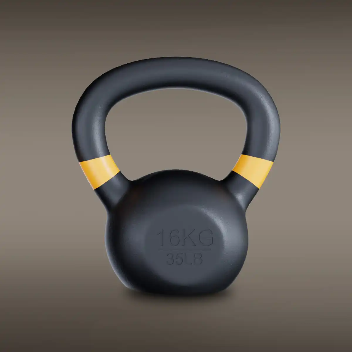 GRIT Powder Coated Cast Iron Kettlebell - 16 kg