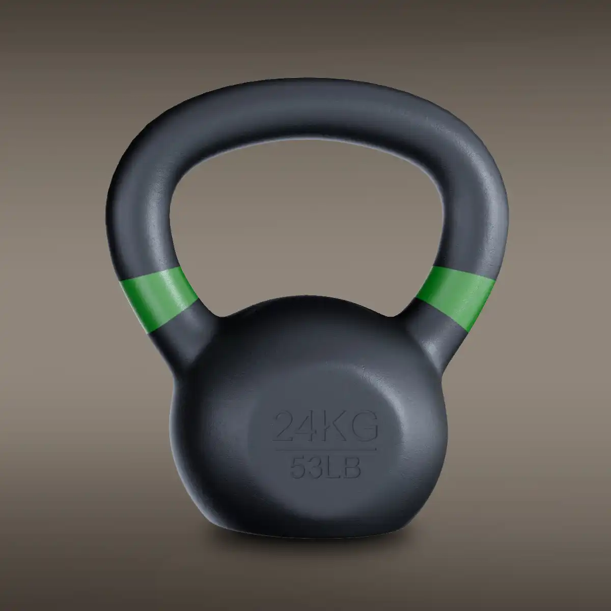 GRIT Powder Coated Cast Iron Kettlebell - 24 kg