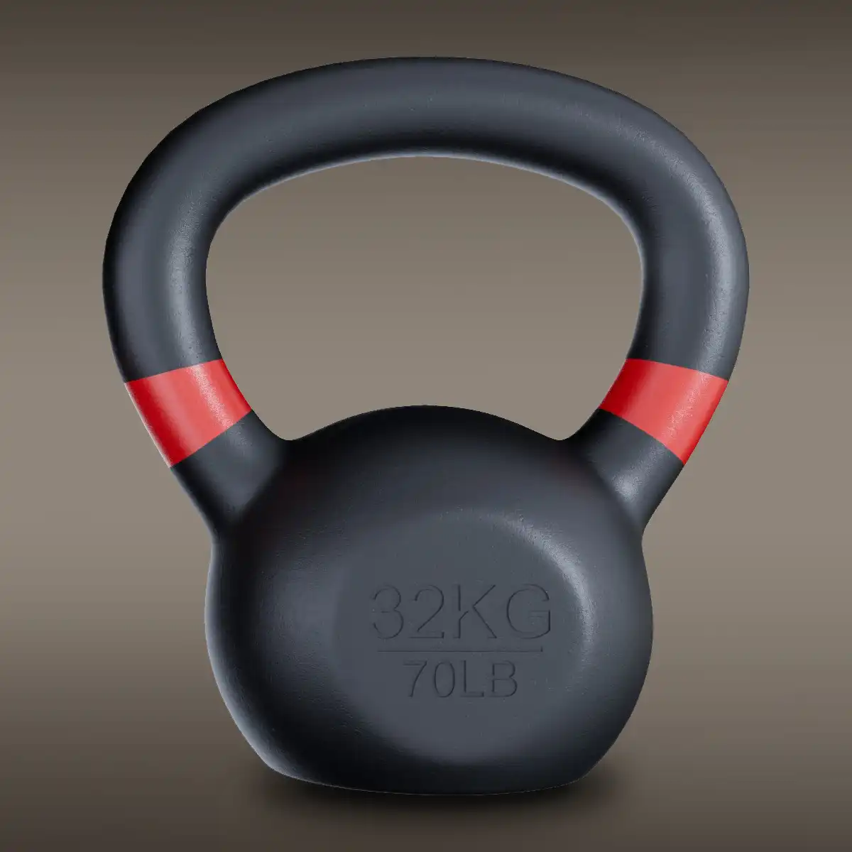 GRIT Powder Coated Cast Iron Kettlebell - 32 kg